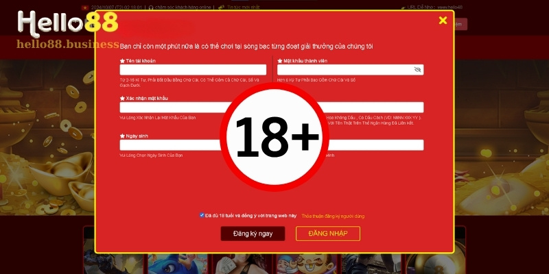 Đảm Bảo Về Độ Tuổi Khi Tham Gia Tại Hello88